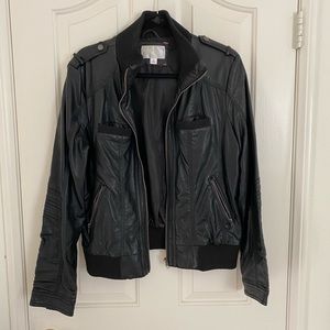 Xhilaration Faux Leather Jacket Womens